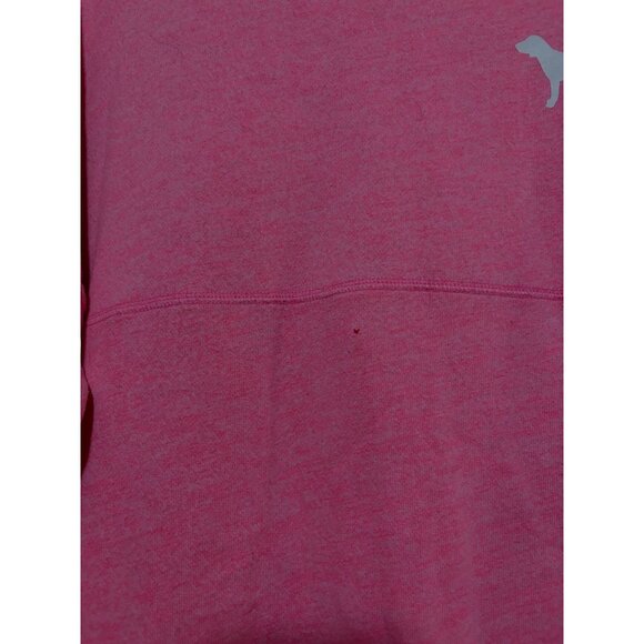PINK Varsity Crew Sweatshirt Oversize Tunic Length Love Pink Love Dog Rare 2014 - Picture 6 of 6
